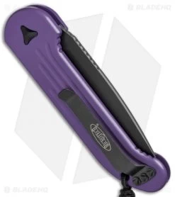 Microtech LUDT Automatic Knife Purple (3.4" Black Serr) 135-2PU -Buck Knives Store Microtech LUDT Prpl Black Serr 135 2PU BHQ 69023 jr side