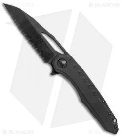 Microtech Sigil MK6 Frame Lock Knife Black (3.75" Black DLC Full Serr)