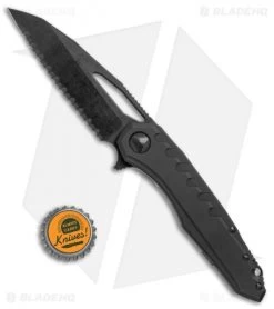 Microtech Sigil MK6 Frame Lock Knife Black (3.75" Black DLC Full Serr) -Buck Knives Store Microtech Sigil MK6 FL Black Black Full Serr 196 3DLCT BHQ 75226 jr bottlecap