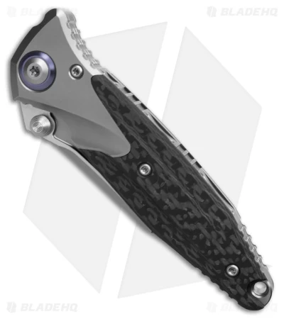 Microtech Socom Bravo Frame Lock Knife Black BB Ti/CF (4" BB) 260-7 CFTI 4 Microtech Socom Bravo Frame Lock Knife Black BB Ti/CF (4" BB) 260-7 CFTI - Image 2