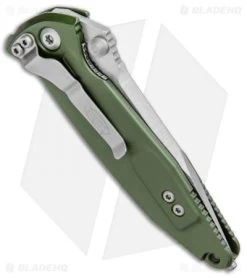 Microtech Socom Elite Manual Knife OD Green (4" Stonewash) 160-10OD -Buck Knives Store Microtech Socom Elite Manual OD Green SW 160 10OD BHQ 81876 jr side