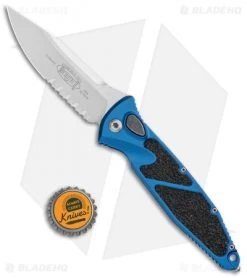 Microtech Socom Elite S/E Automatic Knife Blue (4" Stonewash Ser) 160A-11BL -Buck Knives Store Microtech Socom Elite SE Auto Blue SW Serr 160A 11BL BHQ 106937 jr bottlecap