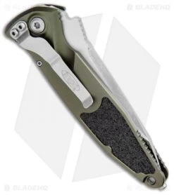 Microtech Socom Elite T/E Automatic Knife OD Green (4" Satin) 161A-4OD -Buck Knives Store Microtech Socom Elite TE Auto OD Green Satin 161A 4OD BHQ 103384 jr side