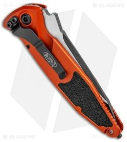 Microtech Socom Elite T/E Automatic Knife Orange (4" Two Tone) 161A-1OR -Buck Knives Store Microtech Socom Elite TE Auto Orange TT 161A 1OR BHQ 99677 jr side