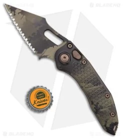 Microtech Stitch Signature Series Automatic Knife Olive Camo (3.75" Camo Serr) -Buck Knives Store Microtech Stitch Signature Series Auto Olive Camo Camo Serr BHQ 179043 jr bottlecap