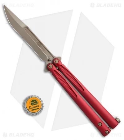 Microtech Tachyon III Balisong Butterfly Red (4.5" Bronze) 173-13RD 6 Microtech Tachyon III Balisong Butterfly Red (4.5" Bronze) 173-13RD - Image 4