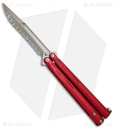 Microtech Tachyon III Balisong Butterfly Red (4.5" Bronze Full Serr) 173-15RD 3 Microtech Tachyon III Balisong Butterfly Red (4.5" Bronze Full Serr) 173-15RD