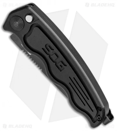 Mini SOG TAC Automatic Knife (Black Tanto Serr) ST-13 4 Mini SOG TAC Automatic Knife (Black Tanto Serr) ST-13 - Image 2