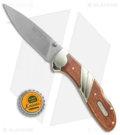 Old Timer Large Lockback Folding Knife Wood (3.3." Satin) 32OT -Buck Knives Store Old Timer Large Lockback folding knife wood satin 32OTCP BHQ 67493 er size