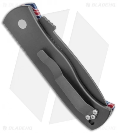 Pro-Tech Custom CQC7 Automatic Unique Micarta Patriot (3.5" Black) 5 Pro-Tech Custom CQC7 Automatic Unique Micarta Patriot (3.5" Black) - Image 3