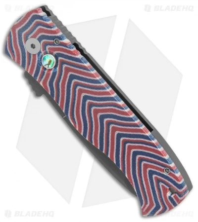 Pro-Tech Custom CQC7 Automatic Unique Micarta Patriot (3.5" Black) 4 Pro-Tech Custom CQC7 Automatic Unique Micarta Patriot (3.5" Black) - Image 2