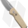 Pro-Tech Runt 5 MagnaCut Reverse Tanto Knife Bronze Aluminum (2" Stonewash) -Buck Knives Store Pro Tech Runt 5 Reverse Tanto Textured Bronze Aluminum SW BHQ 178181 jr
