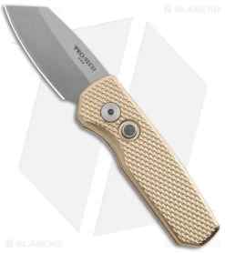 Pro-Tech Runt 5 MagnaCut Reverse Tanto Knife Bronze Aluminum (2" Stonewash)