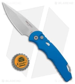 Pro-Tech TR-5 Automatic Knife Blue (3.25" Stonewash) T501-Blue -Buck Knives Store Pro Tech TR 5 Auto Blue SW BHQ 96362 jr bottlecap