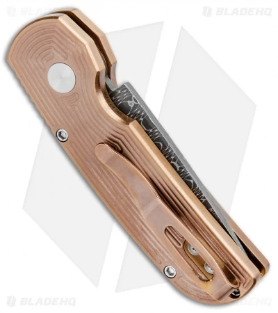 Pro-Tech Calmigo Custom Steel CA Legal Automatic Knife Rose Gold (1.9" Damascus) 5 Pro-Tech Calmigo Custom Steel CA Legal Automatic Knife Rose Gold (1.9" Damascus) - Image 3