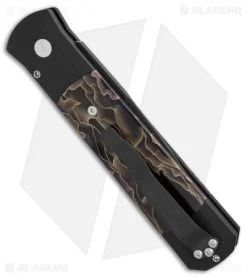Pro-Tech Godfather Automatic Knife Black W/ Custom Noble Inlays (4" Black) 8 Pro-Tech Godfather Automatic Knife Black W/ Custom Noble Inlays (4" Black) -Buck Knives Store Protech Godfather black custom noble inlays black BHQ 71369 er side