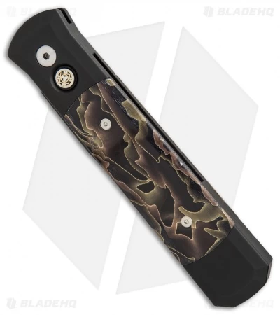 Pro-Tech Godfather Automatic Knife Black W/ Custom Noble Inlays (4" Black) 4 Pro-Tech Godfather Automatic Knife Black W/ Custom Noble Inlays (4" Black) - Image 2