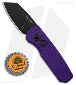 Pro-Tech Runt 5 MagnaCut Automatic Knife Purple Aluminum (1.9" DLC) -Buck Knives Store Protech Runt 5 Magna Cut AK Purple Alum 1in DLC BHQ 180558 td size