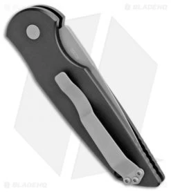 Pro-Tech Tactical Response TR-3 R2 Automatic Knife Black (3.5" Bead Blast) -Buck Knives Store Protech Tactical Response TR 3 R2 Auto Black BB BHQ 100085 jr side