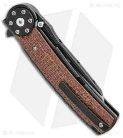 Reate Knives Reate J.A.C.K. 2.0 Integral Frame Lock Knife Black PVD Ti/Micarta (3.94" Satin) -Buck Knives Store REATE J.A.C.K. 2.0 Integral FL Black PVD Ti Micarta Satin BHQ 103236 jr side