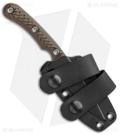 RMJ Tactical Sparrow Fixed Blade Knife Hyena Brown G-10 (3" Gray Cerakote) -Buck Knives Store RMJ Tactical Sparrow Hyena Brown G 10 Grey Cerakote BHQ 86370 jr sheath