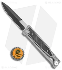 Reate Knives Reate EXO Gravity Bayonet Knife Titanium/Black G-10 (3.75" Two Tone PVD) -Buck Knives Store Reate EXO Gravity Double Edge Ti Black G 10 PVD BHQ 142279 jr bottlecap