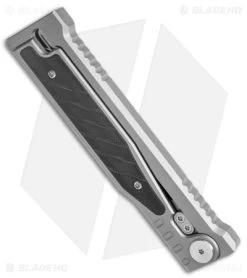 Reate Knives Reate EXO Gravity Bayonet Knife Titanium/Black G-10 (3.75" Two Tone PVD) -Buck Knives Store Reate EXO Gravity Double Edge Ti Black G 10 PVD BHQ 142279 jr side