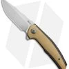 Reate Knives Reate J.A.C.K. Integral Knife Flame Titanium/Brass (3.94" Satin)