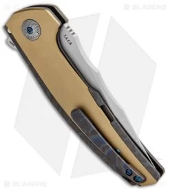 Reate Knives Reate J.A.C.K. Integral Knife Flame Titanium/Brass (3.94" Satin) 8 Reate Knives Reate J.A.C.K. Integral Knife Flame Titanium/Brass (3.94" Satin) -Buck Knives Store Reate J.A.C.K. Integral Flame Ti Brass Satin BHQ 87842 jr side