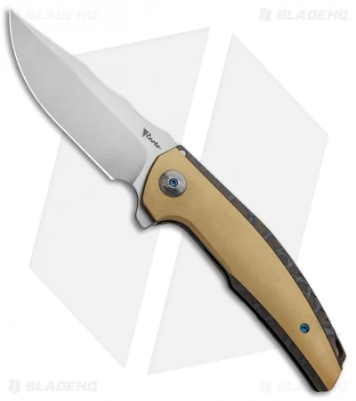Reate Knives Reate J.A.C.K. Integral Knife Flame Titanium/Brass (3.94" Satin) 3 Reate Knives Reate J.A.C.K. Integral Knife Flame Titanium/Brass (3.94" Satin)