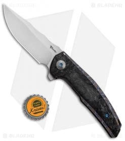 Reate Knives Reate J.A.C.K. Integral Knife Flame Titanium/Marble Carbon Fiber (3.94" Satin) -Buck Knives Store Reate J.A.C.K. Integral Flame Ti Marble CF Satin BHQ 87833 jr bottlecap