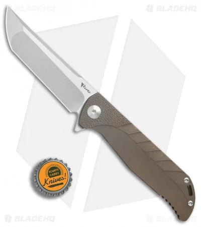 Reate Knives Reate K-2 Frame Lock Knife Stepped Bronze Titanium (3.8" Satin) 6 Reate Knives Reate K-2 Frame Lock Knife Stepped Bronze Titanium (3.8" Satin) - Image 4