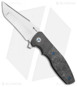 Reate Knives Reate Kirby Lambert Augustus PVD Bolster Lock Knife Marble CF (3.6" Satin)