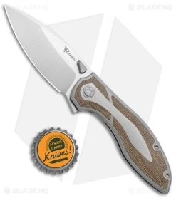 Reate Knives Reate Kirby Lambert Iron-X Frame Lock Knife Green Micarta (3.25" Satin M390) 9 Reate Knives Reate Kirby Lambert Iron-X Frame Lock Knife Green Micarta (3.25" Satin M390) -Buck Knives Store Reate Kirby Lambert Iron X Green Micarta BHQ 174940 jr bottlecap