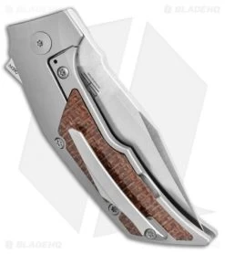 Reate Knives Bharucha T3000 Frame Lock Knife Brown Micarta/Ti (3" Satin) -Buck Knives Store Reate Knives Bharucha T3000 Frame Lock Knife Brown Micarta Ti 3in Satin BHQ 115093 LS Side