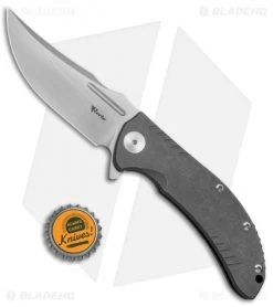 Reate Knives Faisal Yamin Valhalla Frame Lock Knife Titanium (3.8" Stonewash) -Buck Knives Store Reate Knives Faisal Yamin Valhalla FL Patterned Ti SW BHQ 83621 jr bottlecap