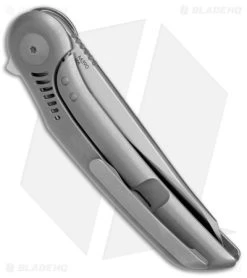 Reate Knives Gent 9 Flipper Frame Lock Knife Dark BB Titanium (3.3" Satin) -Buck Knives Store Reate Knives Gent 9 Dark BB Satin BHQ 173527 jr side