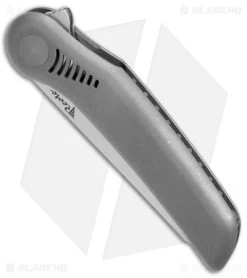 Reate Knives Gent 9 Flipper Frame Lock Knife Dark BB Titanium (3.3" Satin) -Buck Knives Store Reate Knives Gent 9 Dark BB Satin BHQ 173527 jr spine