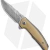 Reate Knives Reate J.A.C.K. Integral Knife Gray Titanium/Brass (3.94" Damasteel) -Buck Knives Store Reate Knives J.A.C.K. Integral Gray Ti Brass Damasteel BHQ 87843 jr