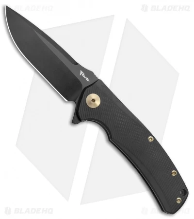 Reate Knives Mini Horizon-D Frame Lock Knife Black Ti (3.4" Black PVD) 3 Reate Knives Mini Horizon-D Frame Lock Knife Black Ti (3.4" Black PVD)