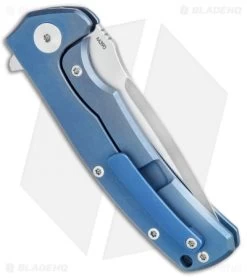 Reate Knives Mini Horizon-D Frame Lock Knife Carbon Fiber/Blue Ti (3.4" Satin) -Buck Knives Store Reate Knives Mini Horizon D Blue CF Satin BHQ 78530 jr side