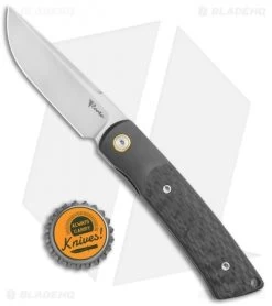 Reate Knives Reate Tribute Front Flipper Knife CF/Zircomium (2.8" Fine Stonewash) -Buck Knives Store Reate Tribute Zirconium Ti BB CF Elaborate SW BHQ 118839 jr bottlecap