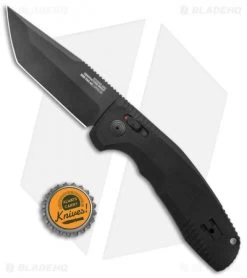 SOG Knives SOG-TAC AU Tanto Automatic Knife Black Aluminum (3.4" Black) -Buck Knives Store SOG Knives SOG TAC AU Auto Tanto Black Black BHQ 119260 jr bottlecap