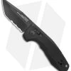 SOG Knives SOG-TAC AU Compact Tanto Automatic Knife Aluminum (2.9" Black Serr) -Buck Knives Store SOG Knives SOG TAC AU Compact Auto Tanto Black Black Serr BHQ 119255 jr
