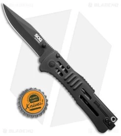 SOG SlimJim Black Assisted Opening Knife (3.18" Black Plain) SJ-32 -Buck Knives Store SOG SlimJim Black Assisted Opening Black BHQ 11534 jr bottlecap