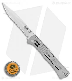 SOG SlimJim XL Bead Blast Assisted Opening Knife (4.18" Satin) SJ-51 -Buck Knives Store SOG SlimJim XL Bead Blast Assisted Opening Knife 4.18 Satin SJ 51 BHQ 11536 LS Bottlecap