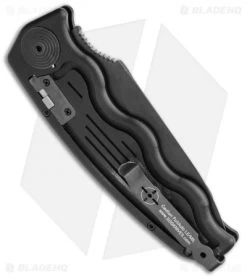 SOG-TAC Automatic Knife Drop Point (3.5" Black) ST-06 -Buck Knives Store SOG TAC Automatic Knife Drop Point 3.5 Black ST 06 BHQ 6208 LS Side