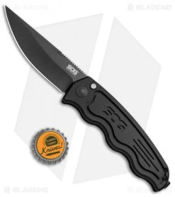 SOG-TAC Clip Point Automatic Knife (3.5" Black) ST-02 9 SOG-TAC Clip Point Automatic Knife (3.5" Black) ST-02 -Buck Knives Store SOG TAC Clip Point Black ST 02 BHQ 7512 jr bottlecap 2