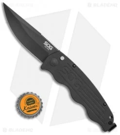 SOG Tac Ops Automatic Knife Black Canvas Micarta (3.5" S35VN Black) 10 SOG Tac Ops Automatic Knife Black Canvas Micarta (3.5" S35VN Black) -Buck Knives Store SOG Tac Ops Auto Black Canvas Micarta Black TO1011 BX BHQ 52251 jr bottlecap