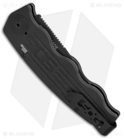 SOG Tac Ops Automatic Knife Black Canvas Micarta (3.5" S35VN Black) 9 SOG Tac Ops Automatic Knife Black Canvas Micarta (3.5" S35VN Black) -Buck Knives Store SOG Tac Ops Auto Black Canvas Micarta Black TO1011 BX BHQ 52251 jr side